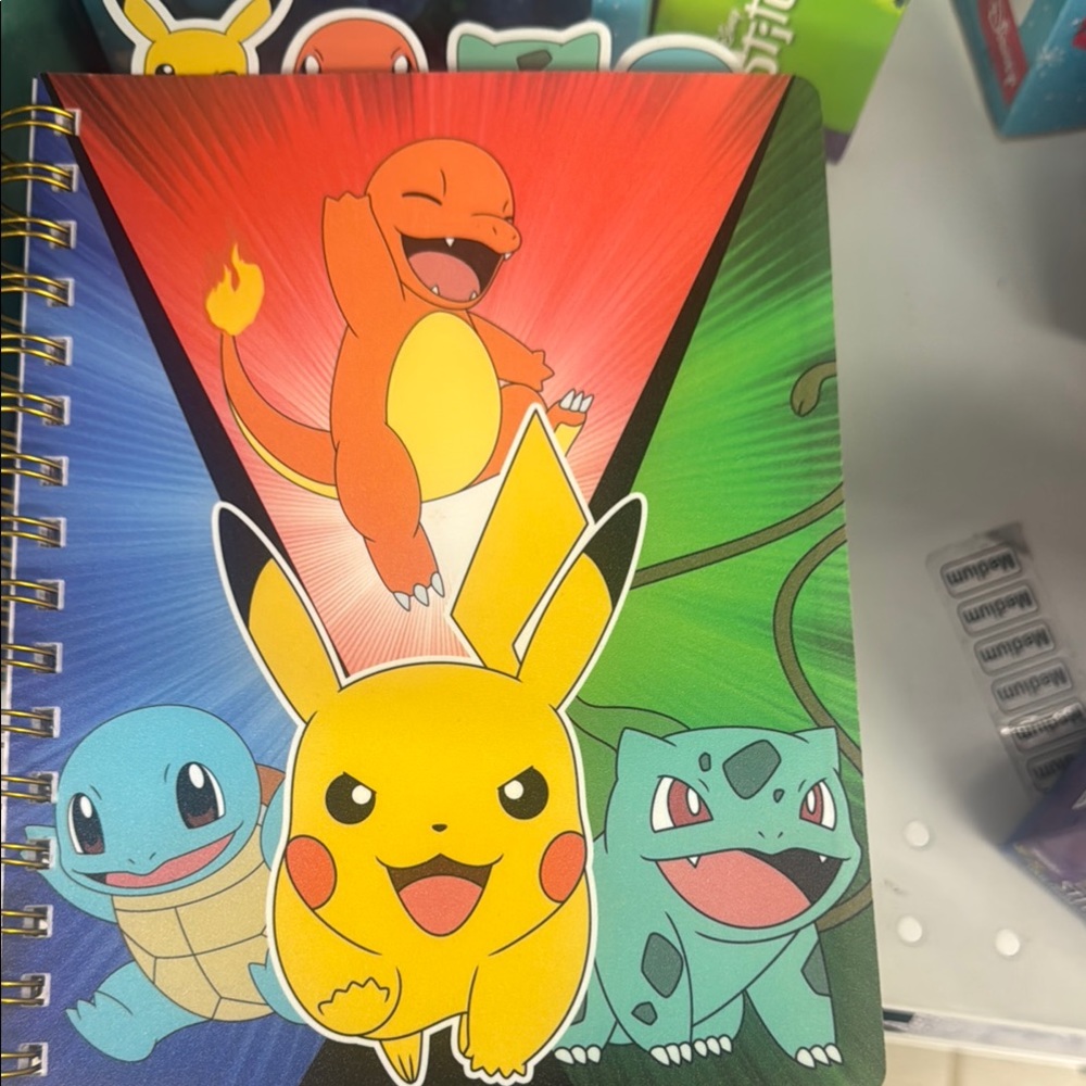 Vibrant Pokemon Spiral Notebook
